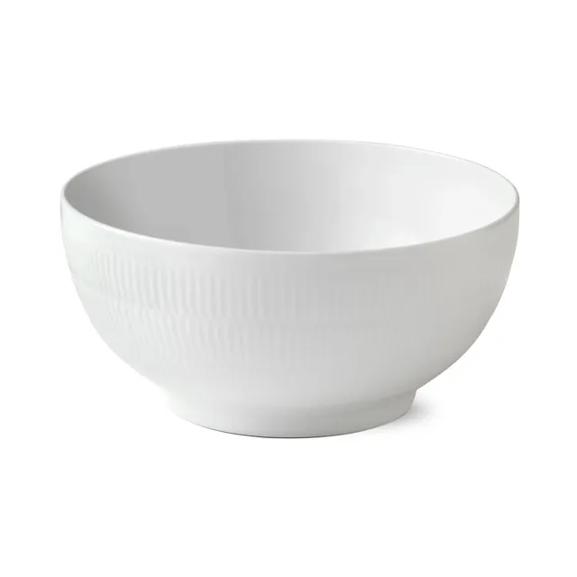 Kgl. Porcelæn Hvid Riflet skål 310 cl hvid porcelæn