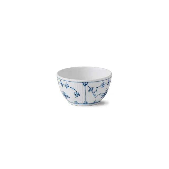 Kgl. Porcelæn Musselmalet Riflet skål 15 cl klassisk