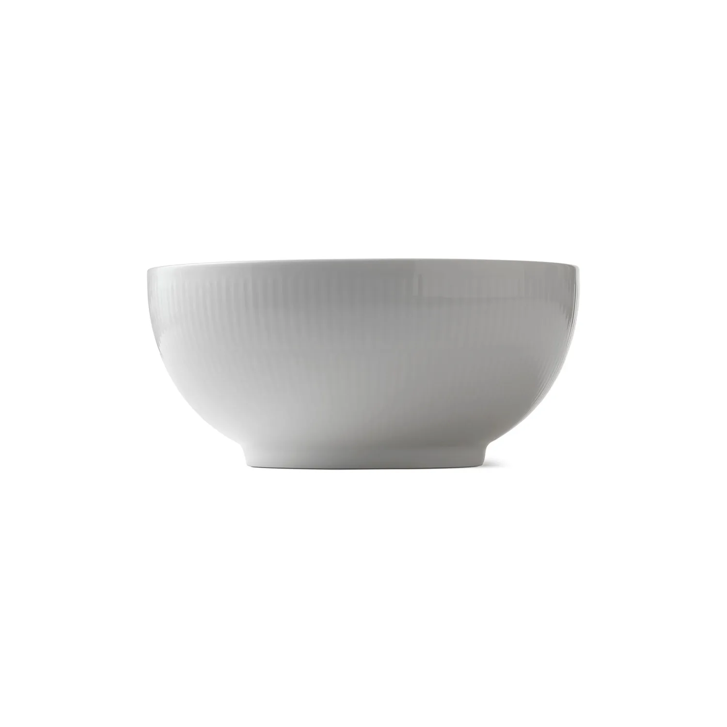 Kgl. Porcelæn Hvid Riflet skål 180 cl hvid porcelæn