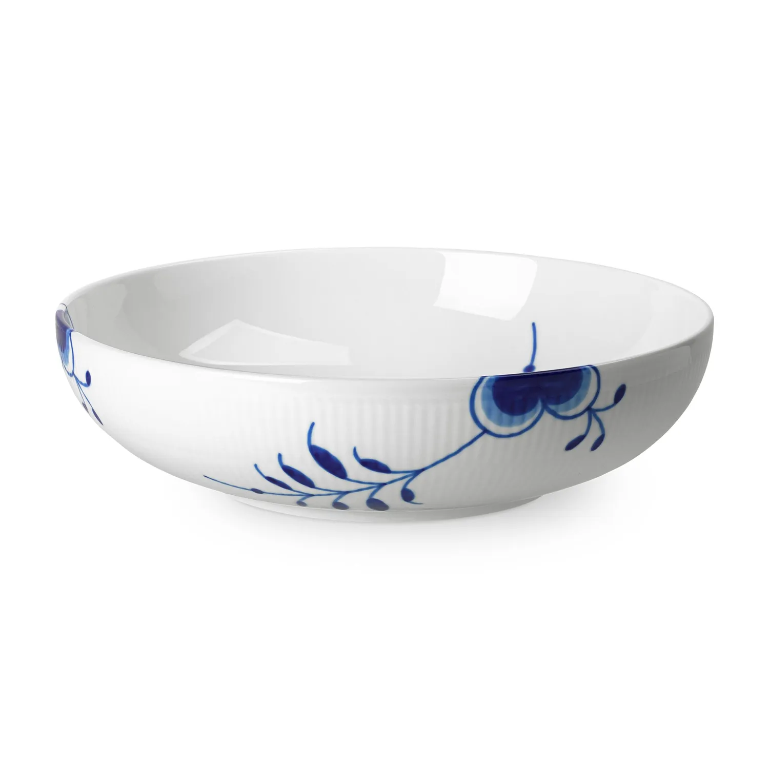 Kgl. Porcelæn Blå Mega Riflet skål 240 cl håndmalet