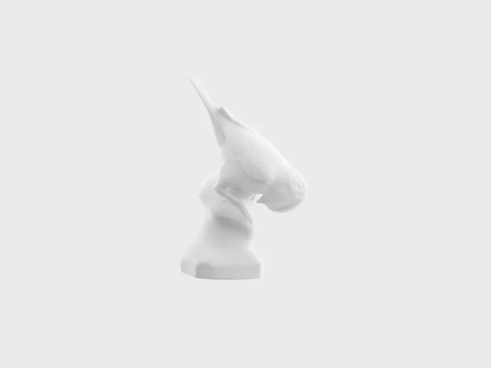 Nymphenburg Meise mejsefigur hvid biskuit 15 cm