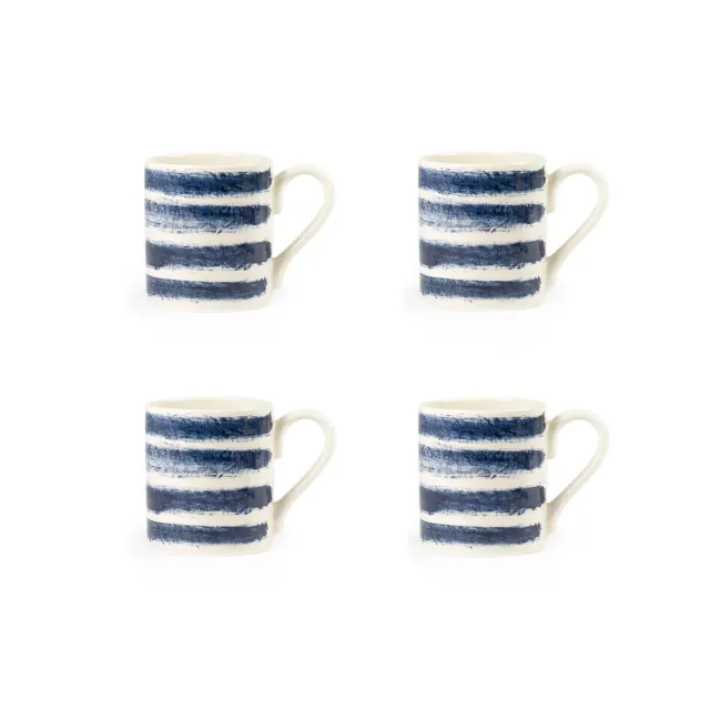 1882-Ltd Indigo Rain Tankard krus 4 stk blå