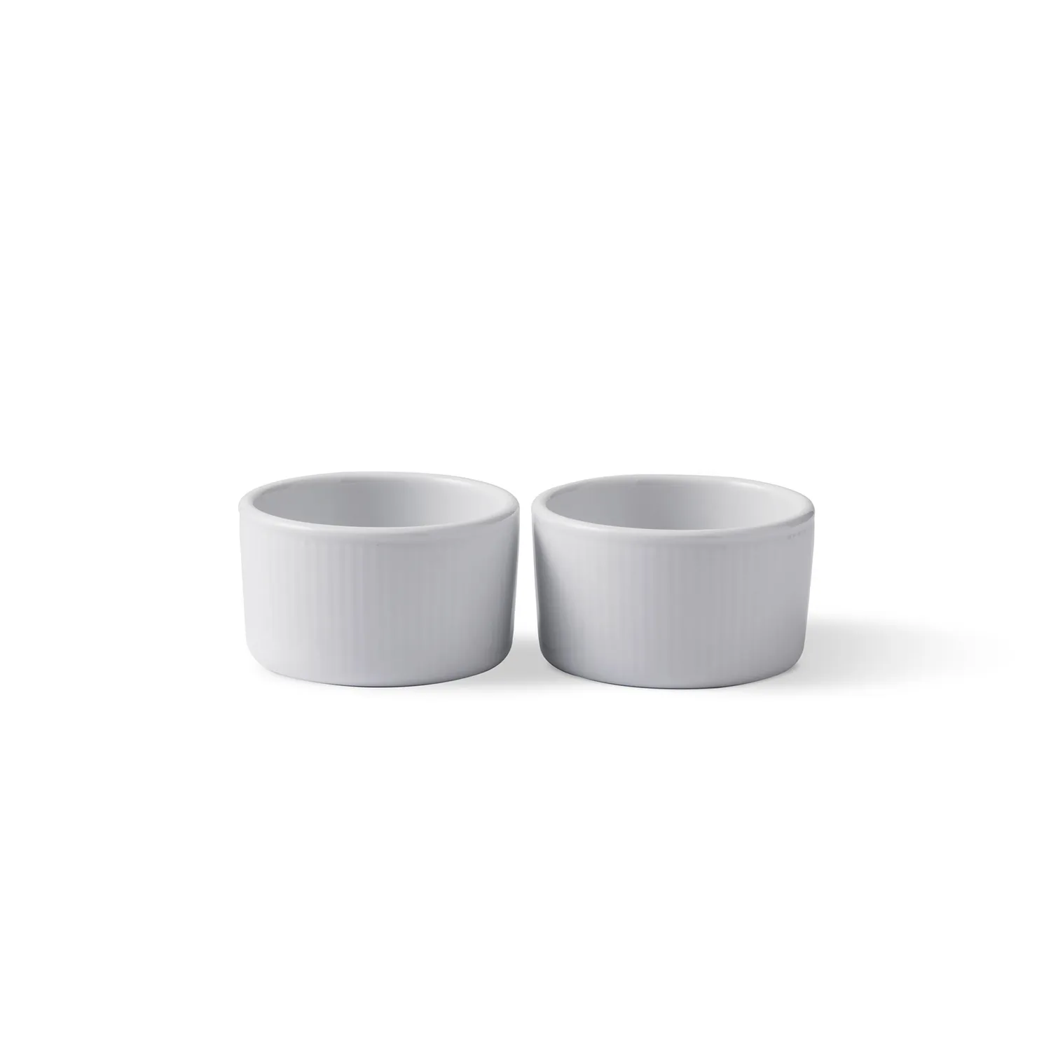 Kgl. Porcelæn Blå Mega Riflet souffléskål 9 cm 2 stk blå