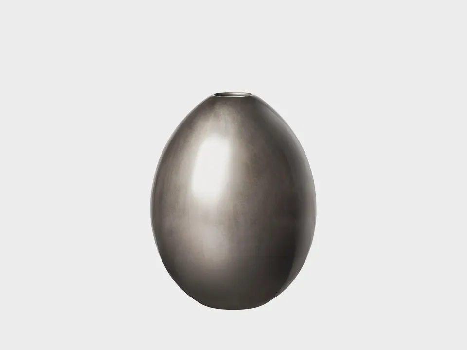 Nymphenburg Eivase Gänseei Platin S æggevase platin