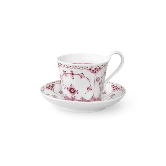 Kgl. Porcelæn Purpur Halvblonde højhankskop 24 cl