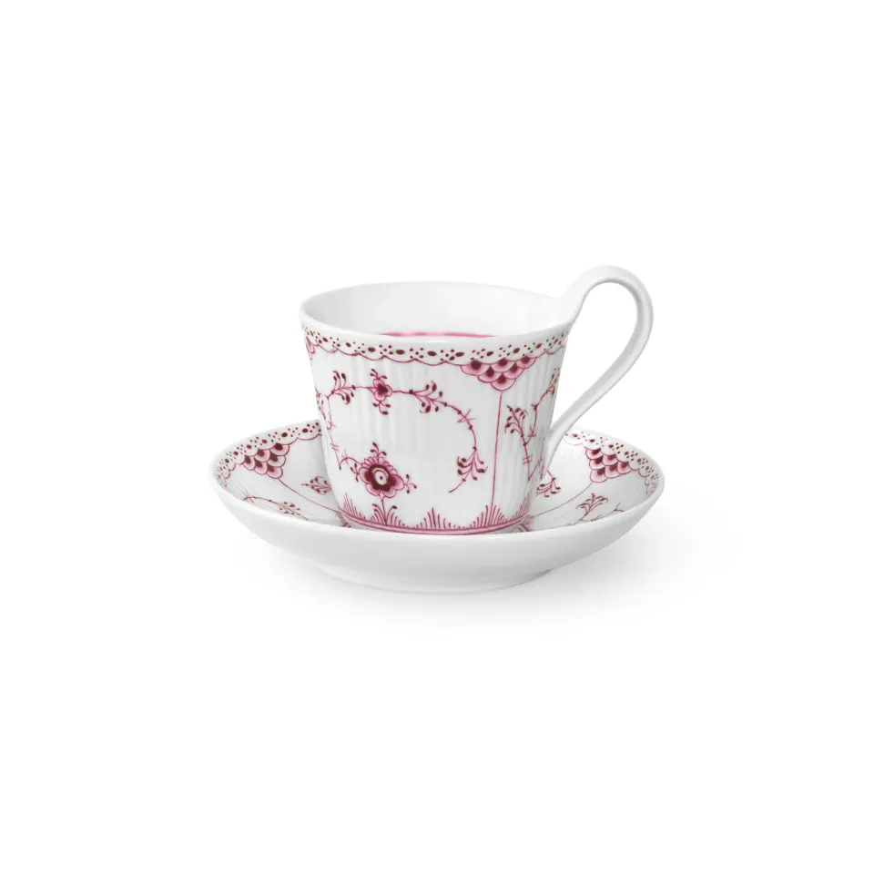 Kgl. Porcelæn Purpur Halvblonde højhankskop 24 cl