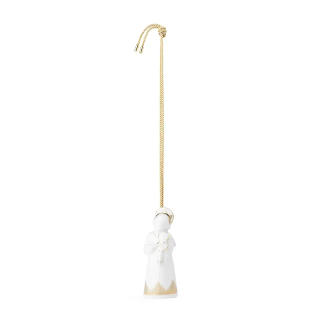 Kgl. Porcelæn Engel med violin juleengel 9,5 cm