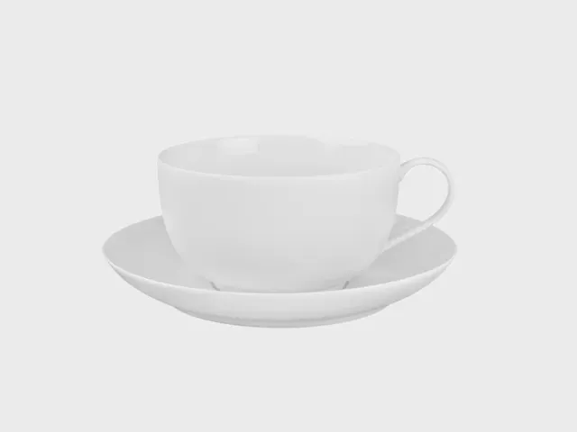Nymphenburg Lotos café au lait kop hvid biskuit