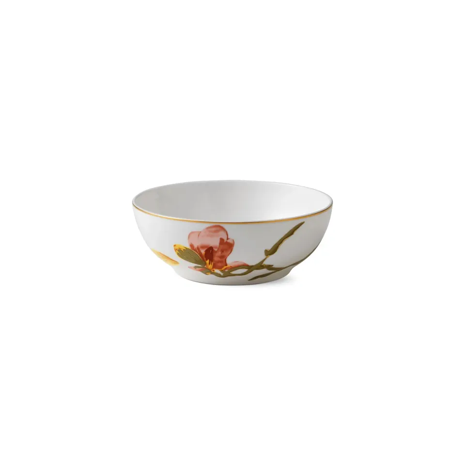 Kgl. Porcelæn Flora Magnolia skål 50 cl med guld