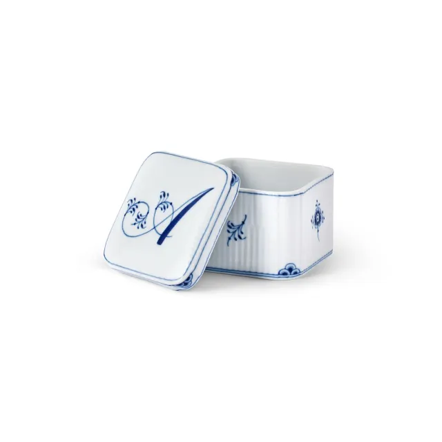 Kgl. Porcelæn Alfabet bonbonniere A 13 cl hvid