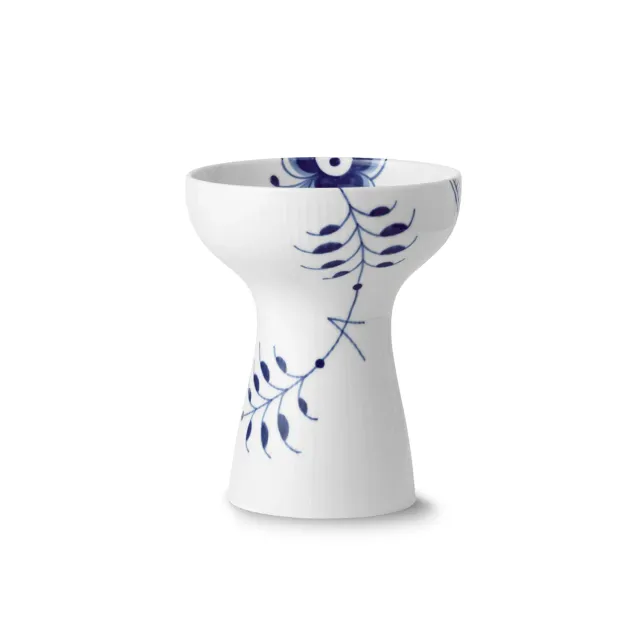 Kgl. Porcelæn Blå Mega Riflet vase 19 cm blå
