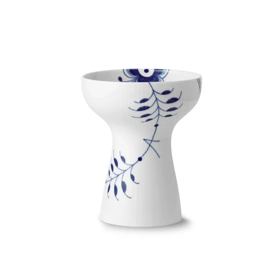 Kgl. Porcelæn Blå Mega Riflet vase 19 cm blå
