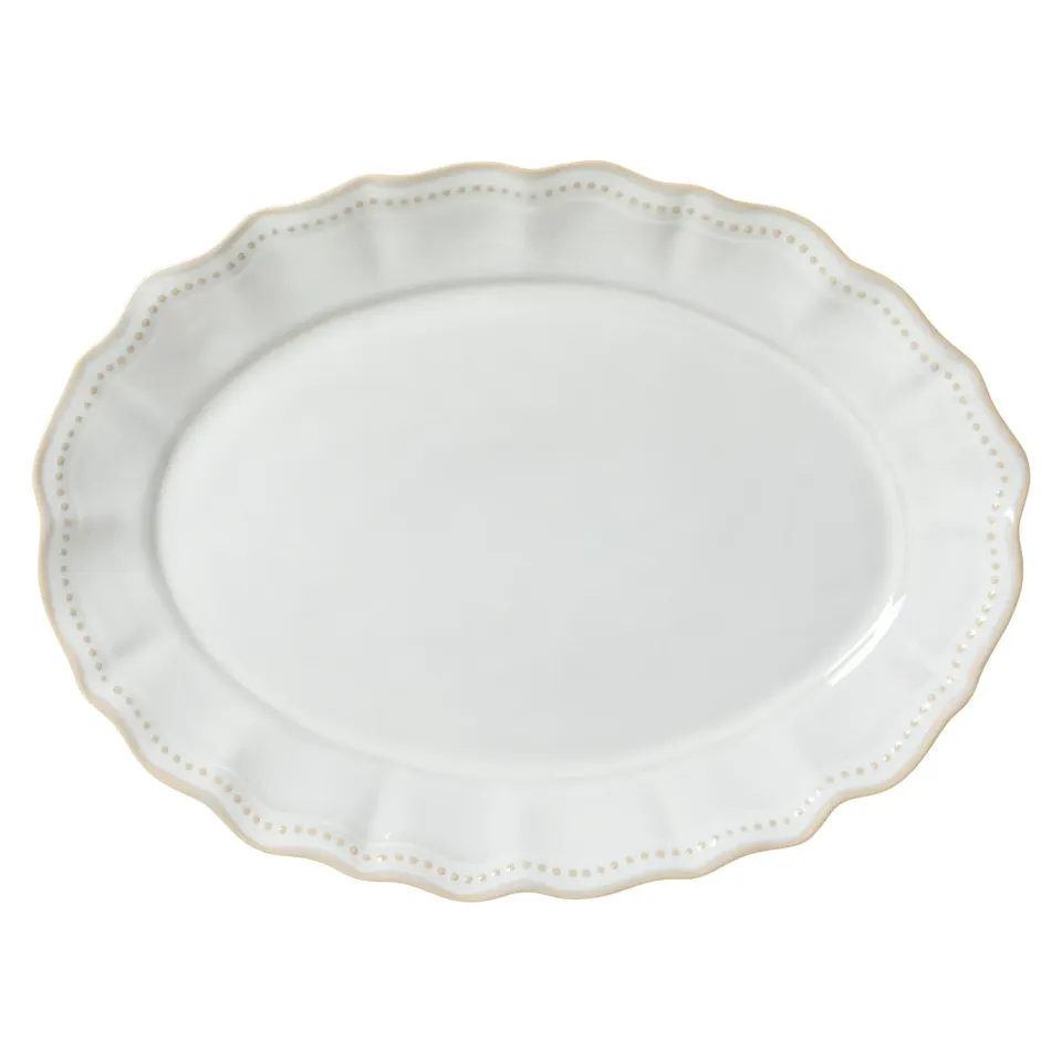 Costa Nova Almara fad ovalt Pearl White servering