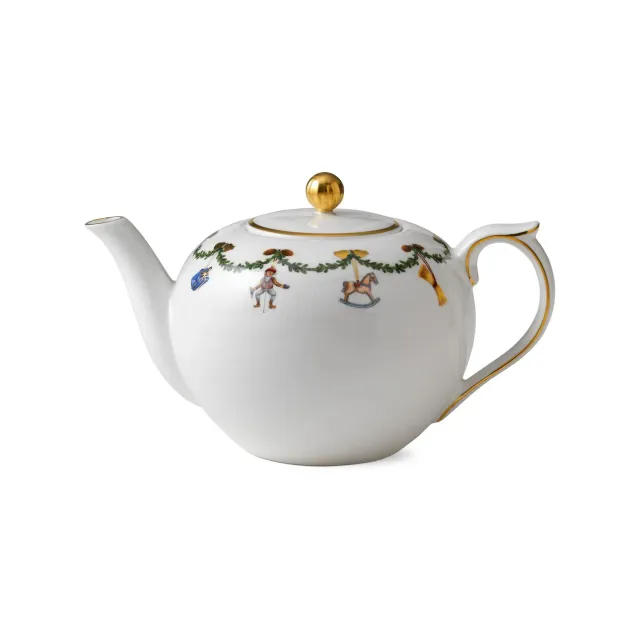 Kgl. Porcelæn Stjerne Riflet Jul tekande 140 cl