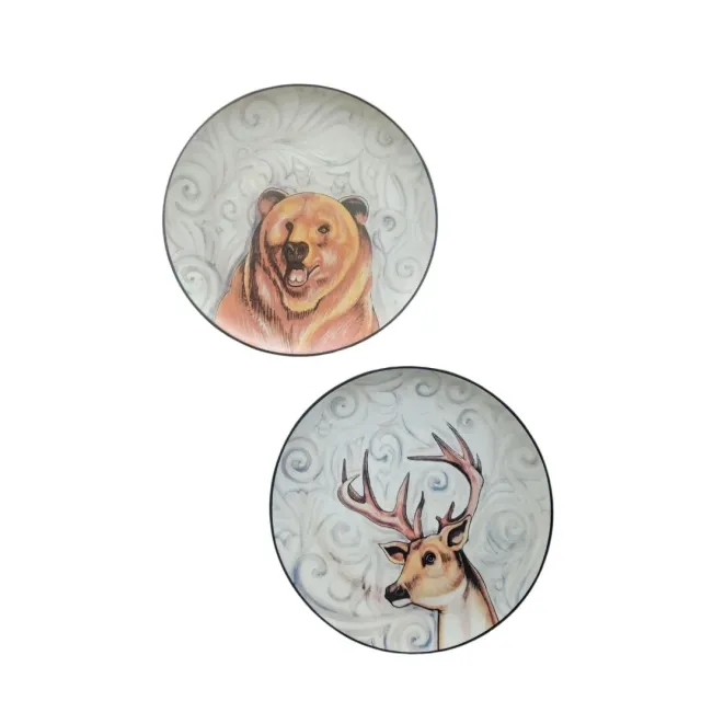 Les Ottomans Menagerie dHiver tallerken porcelæn 2 stk