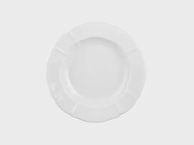 Nymphenburg Rokoko dyb tallerken 25 cm hvid