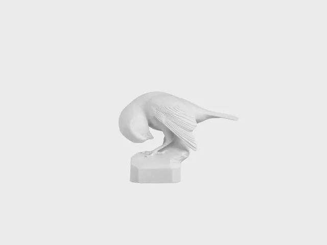 Nymphenburg spurv figur hvid biskuit porcelæn