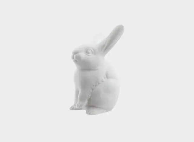 Nymphenburg Häschen porcelænskanin hvid biskvit
