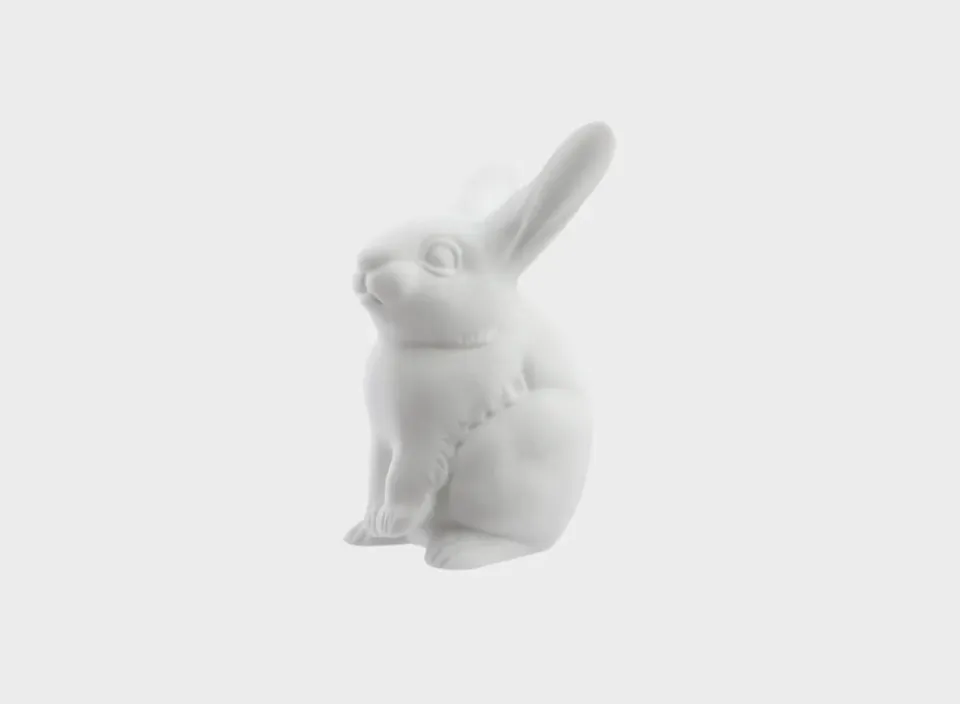 Nymphenburg Häschen porcelænskanin hvid biskvit