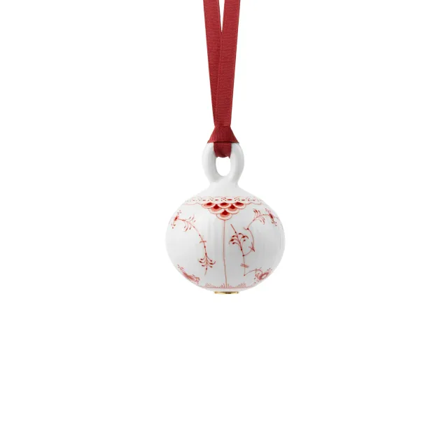 Royal Copenhagen Rød Halvblonde julekugle 9,5 cm