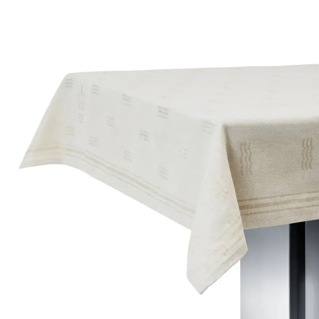 Royal Copenhagen Waves dug råhvid 320x145 cm hørblanding