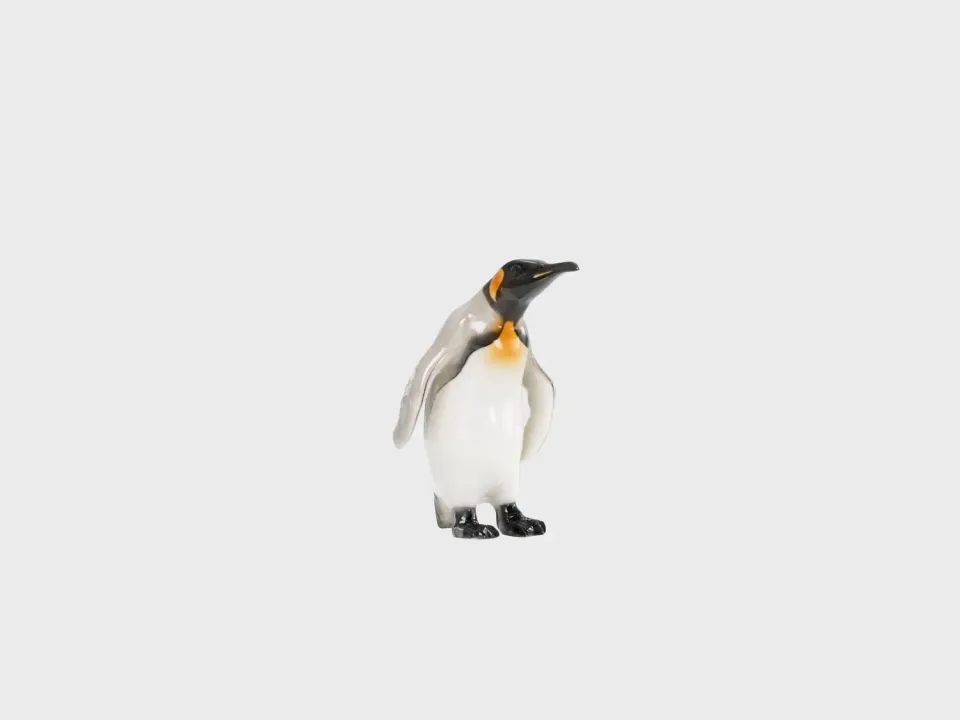 Nymphenburg Pinguin porcelænsfigur underglasurmalet