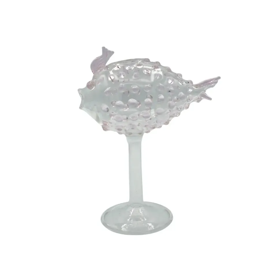 Les Ottomans kuglefisk cocktailglas rosa håndmalet