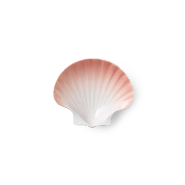 Kgl. Porcelæn Iris muslingeskål 10 cm koral sprøjtemalet