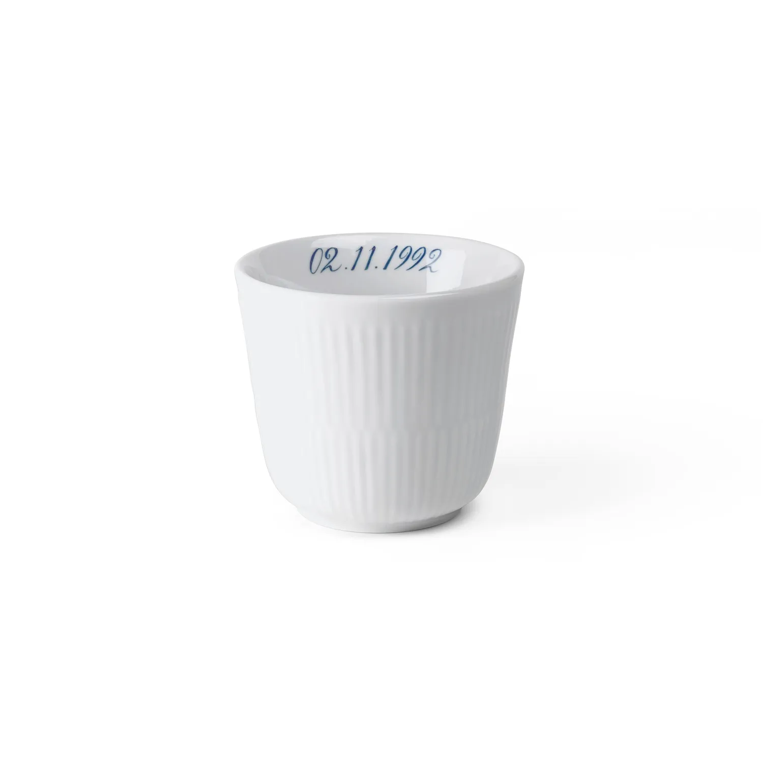 Kgl. Porcelæn Hvid Riflet Bespoke termokrus 26 cl