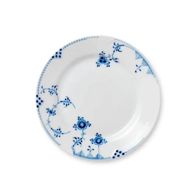 Kgl. Porcelæn Blå Elements tallerken 22 cm håndmalet