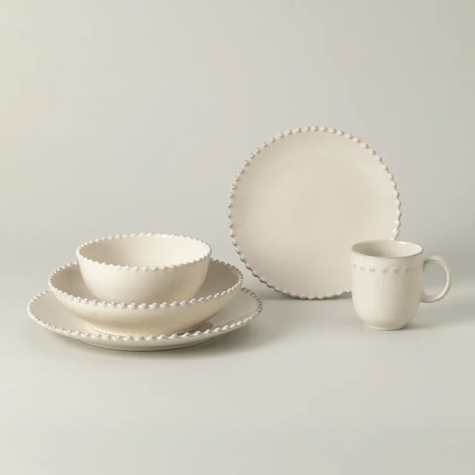 Costa Nova Pearl middagssæt 5 dele creme