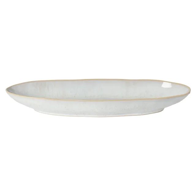 Costa Nova Eivissa ovalt fad sand beige blank glasur