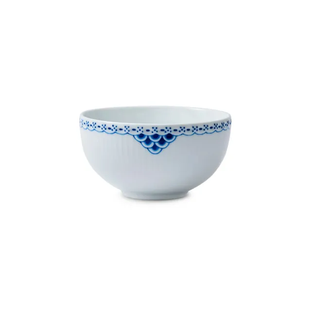 Kgl. Porcelæn Prinsesse skål 35 cl blå blondekant