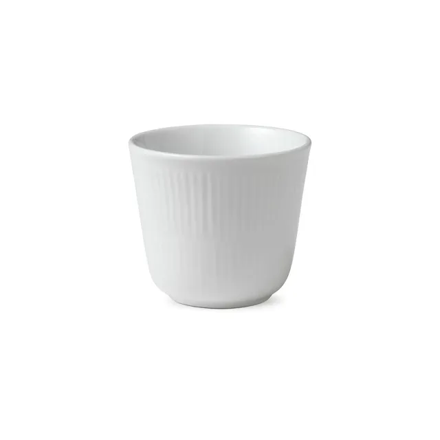 Kgl. Porcelæn Hvid Riflet termokrus 26 cl hvid
