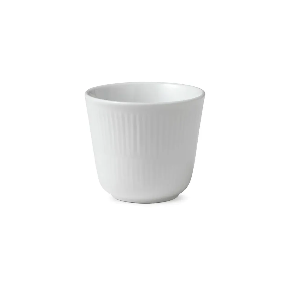 Kgl. Porcelæn Hvid Riflet termokrus 26 cl hvid