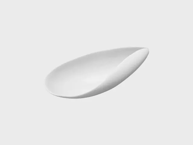 Nymphenburg Muslingeske 11 cm hvid porcelænsske