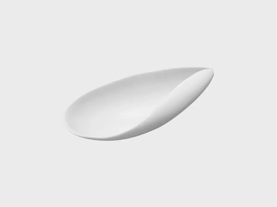 Nymphenburg Muslingeske 11 cm hvid porcelænsske
