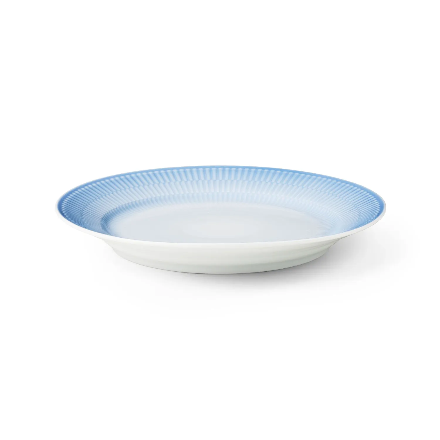 Royal Copenhagen Iris tallerken 27 cm blå riflet