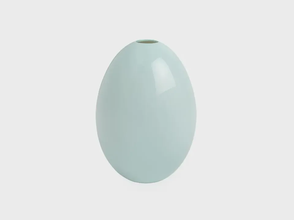 Nymphenburg Eivase M lyseblå porcelænsvase