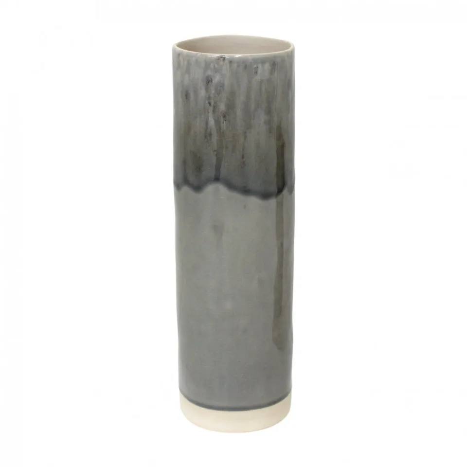 Costa Nova Madeira vase stor cylinder grå craquelé