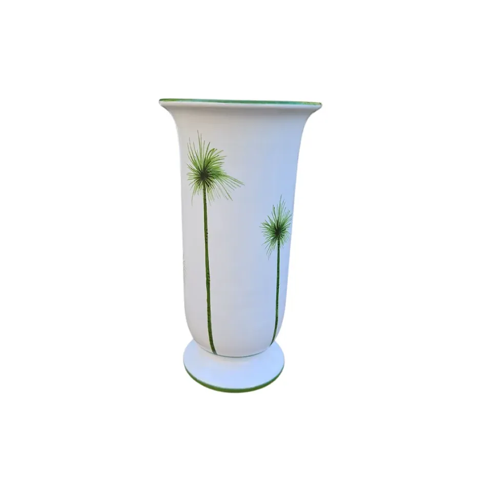 Les Ottomans Palma vase håndmalet keramik grøn