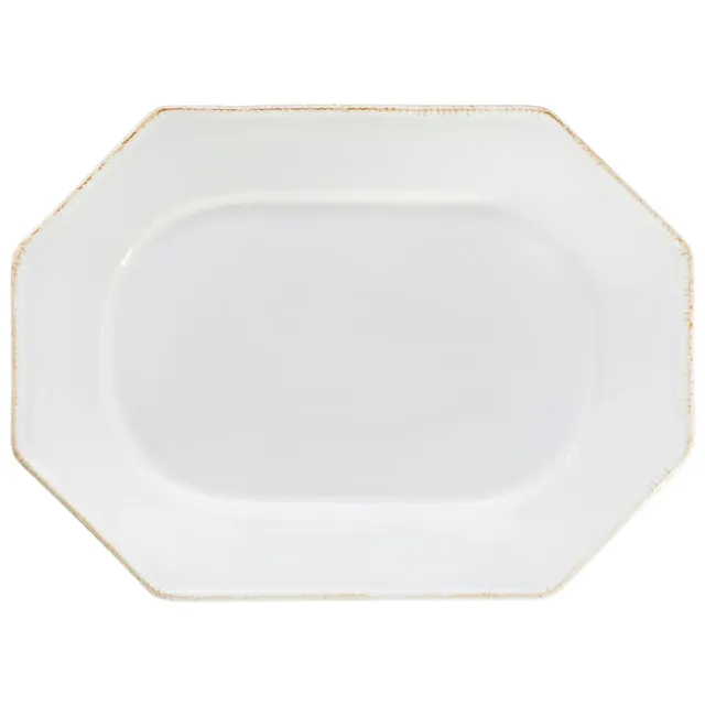 Costa Nova Luzia serveringsfad ottekantet cloud white blank