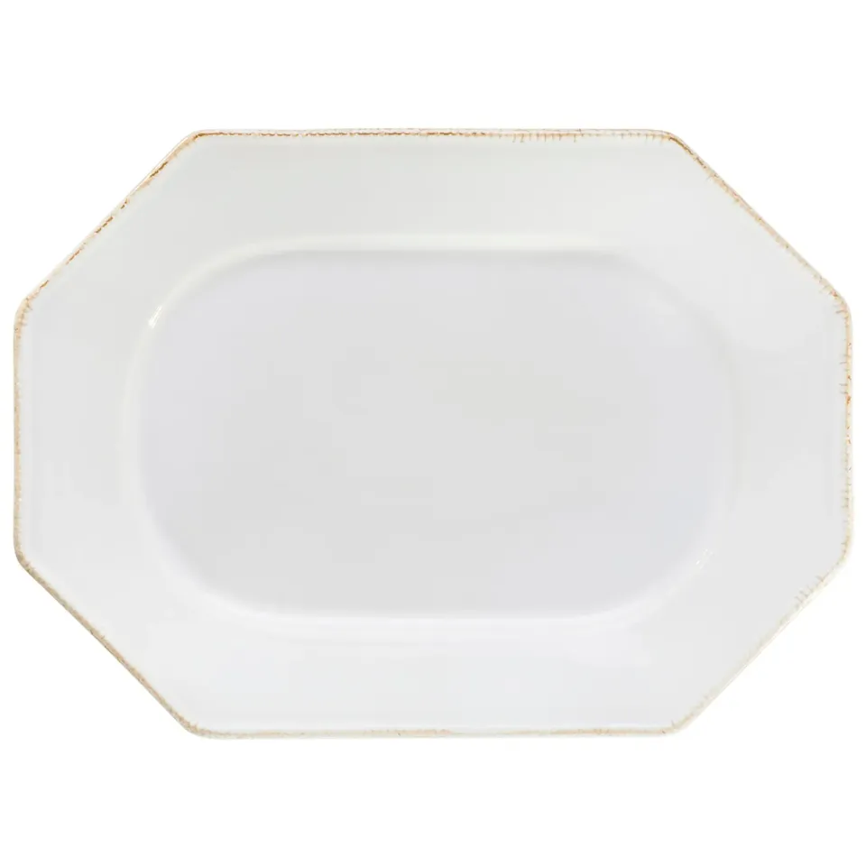 Costa Nova Luzia serveringsfad ottekantet cloud white blank