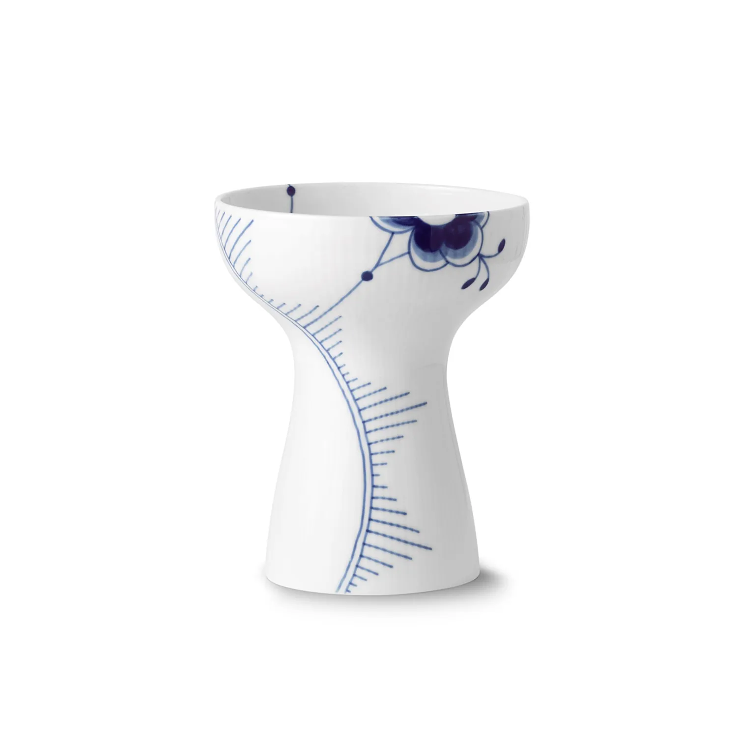 Kgl. Porcelæn Blå Mega Riflet vase 19 cm blå