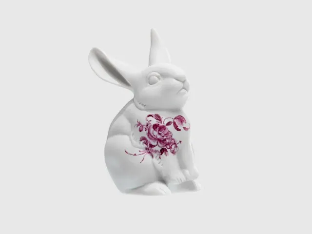 Nymphenburg Häschen Carl kaninfigur bemalet 7 cm
