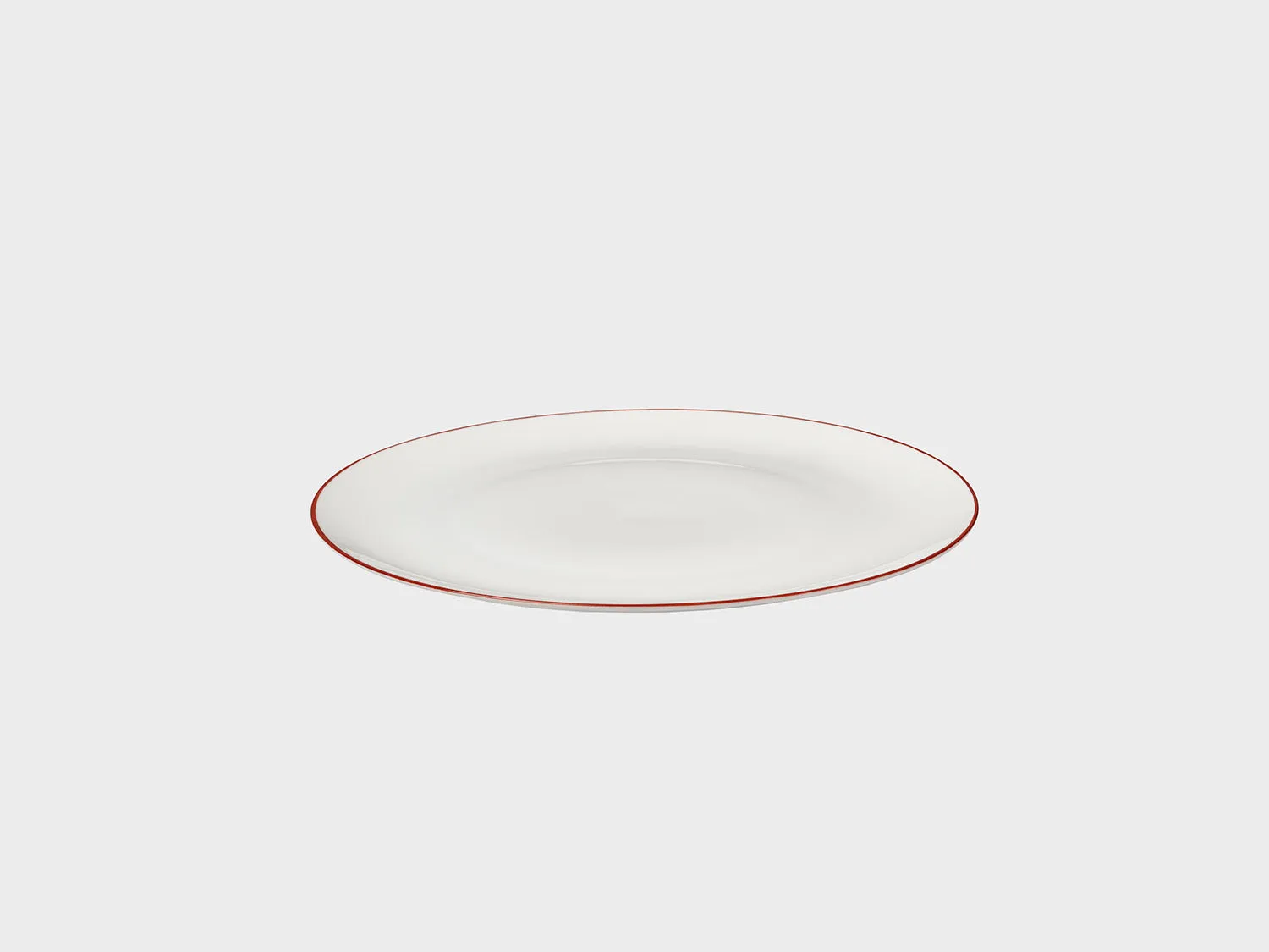 Nymphenburg Lotos Coupe tallerken 16 cm rød kantrand
