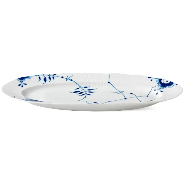 Royal Copenhagen Blå Mega Riflet fad 60 cm blå