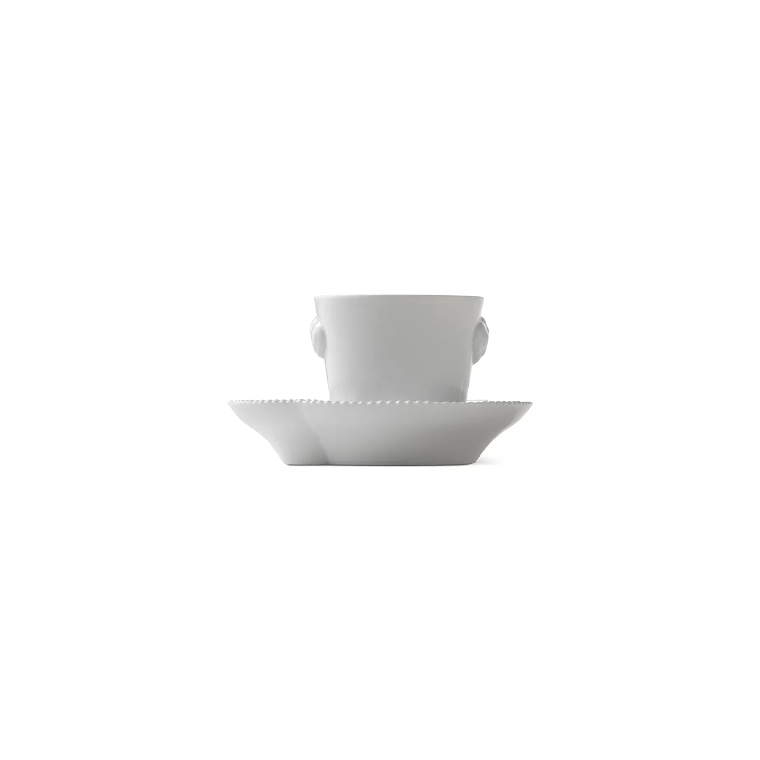 Kgl. Porcelæn Hvid Elements espressokop 9 cl med kop