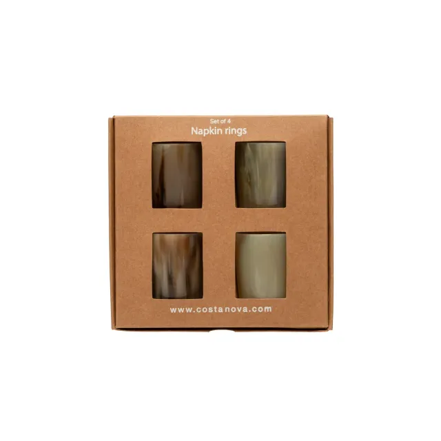 Costa Nova servietringe horn brune 4 stk