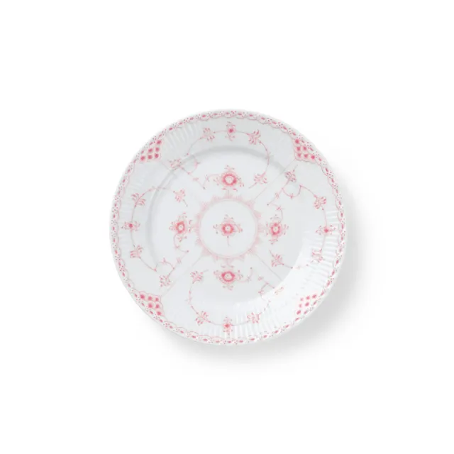 Kgl. Porcelæn Koral Musselmalet Halvblonde tallerken 19 cm